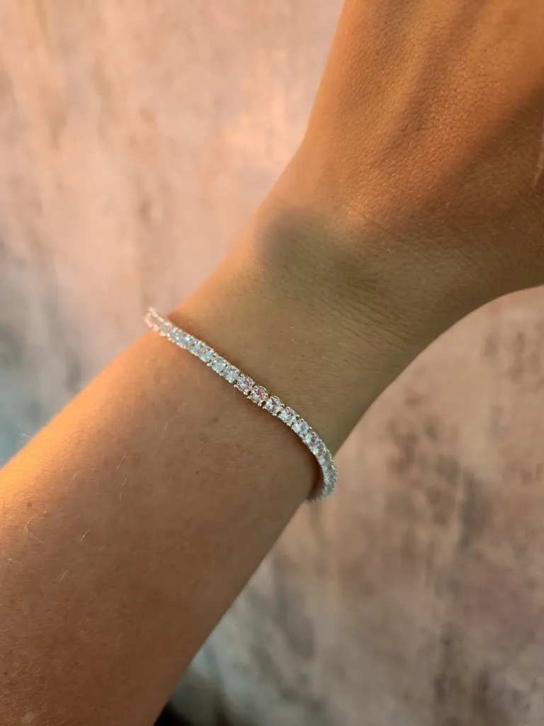 PULSEIRA PRATA RIVIERA 4 PONTAS