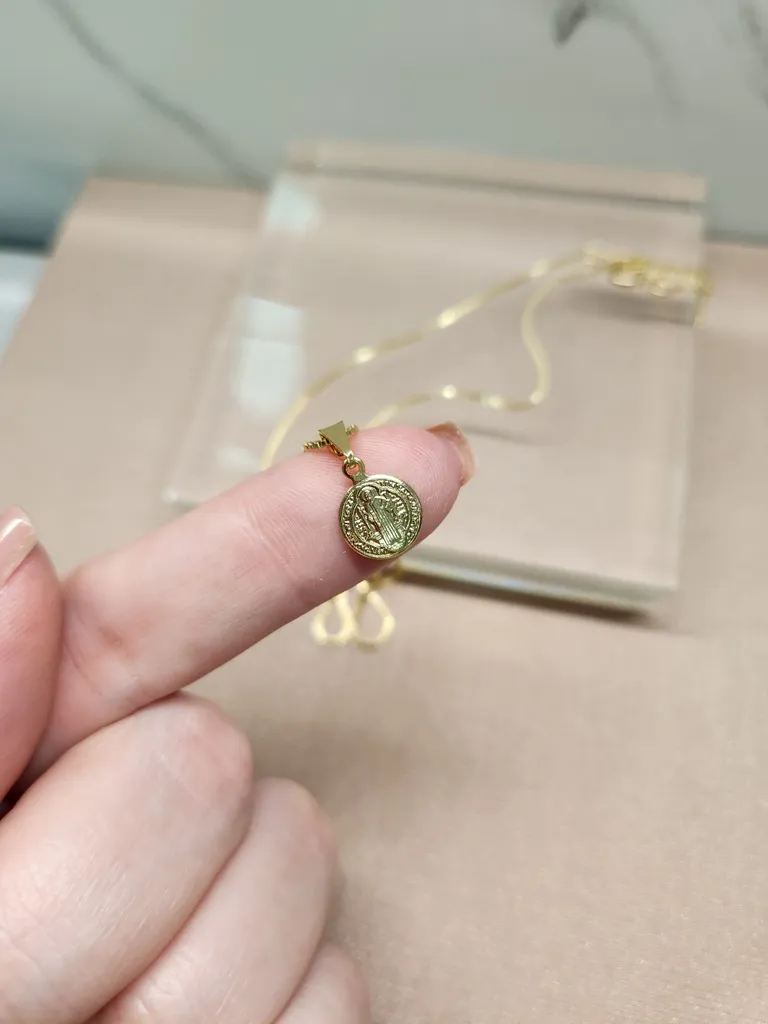 COLAR OURO MEDALHA SB MINI