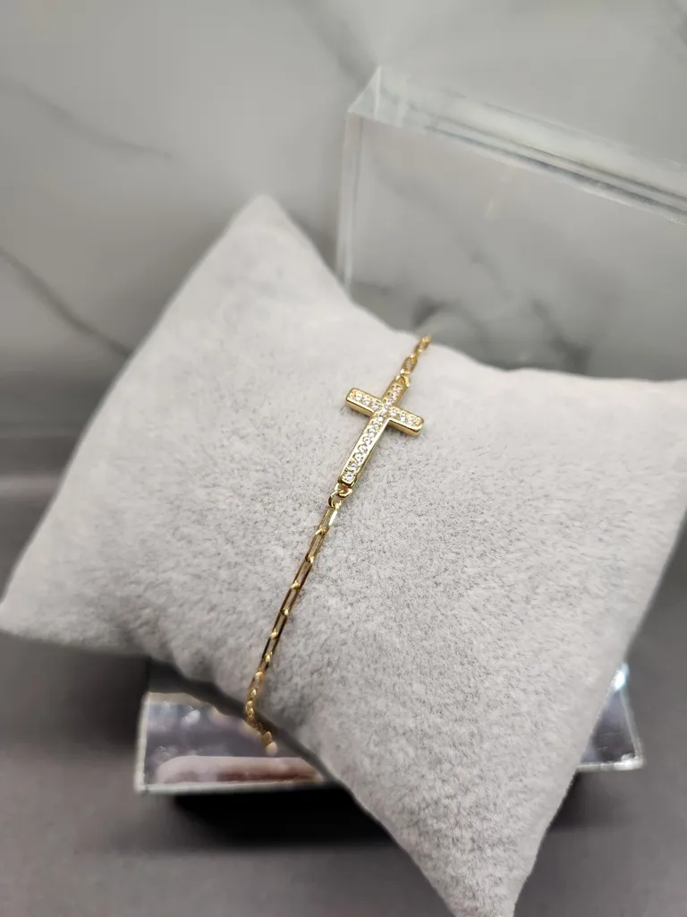 PULSEIRA OURO ENTREMEIO CRUZ