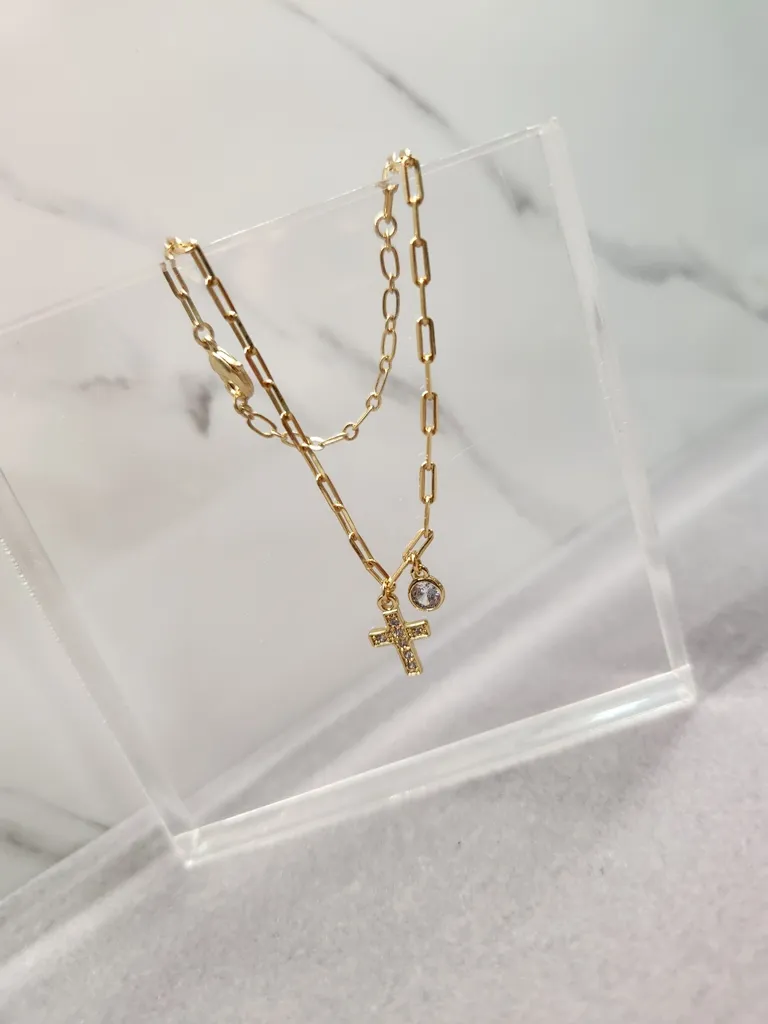 PULSEIRA OURO PING CRUZ E LUZ