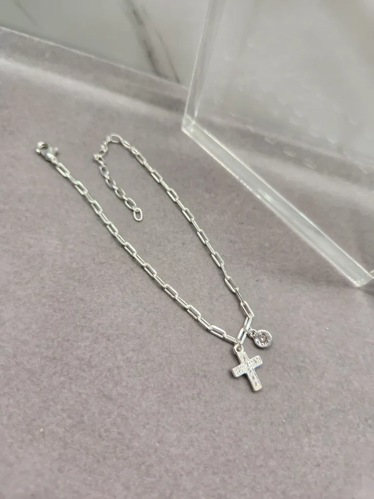 PULSEIRA PRATA PING LUZ E CRUZ