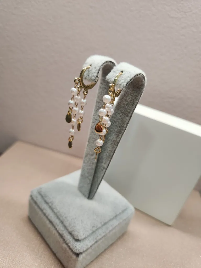 BRINCO OURO  ARGOLA TRANQ PÉROLAS