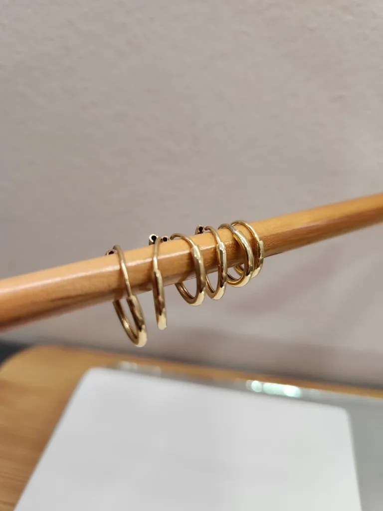 BRINCO OURO TRIO  ARG FIO CIRC