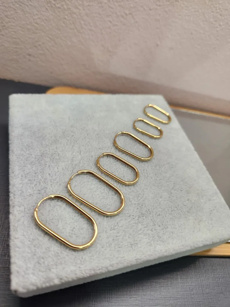 BRINCO OURO TRIO ARG FIO  OVAL