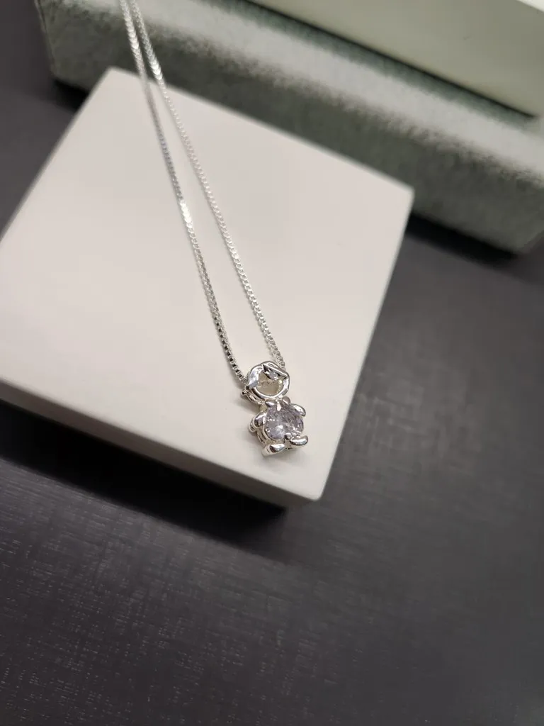 COLAR PRATA MENINO CRISTAL