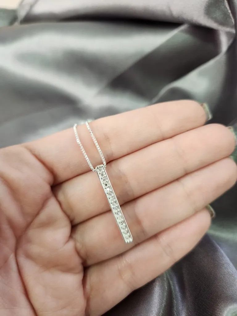 COLAR PRATA PINO ZIRC