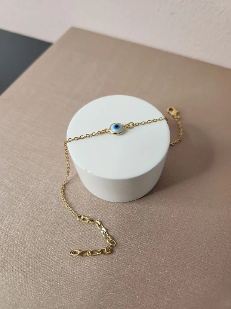 PULSEIRA OURO OLHO GREGO ÚNICO