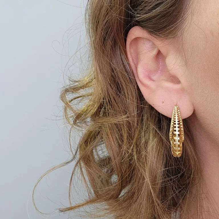 BRINCO OURO GOTA LISTRA