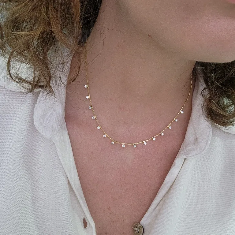 COLAR OURO PONTINHOS DE LUZ