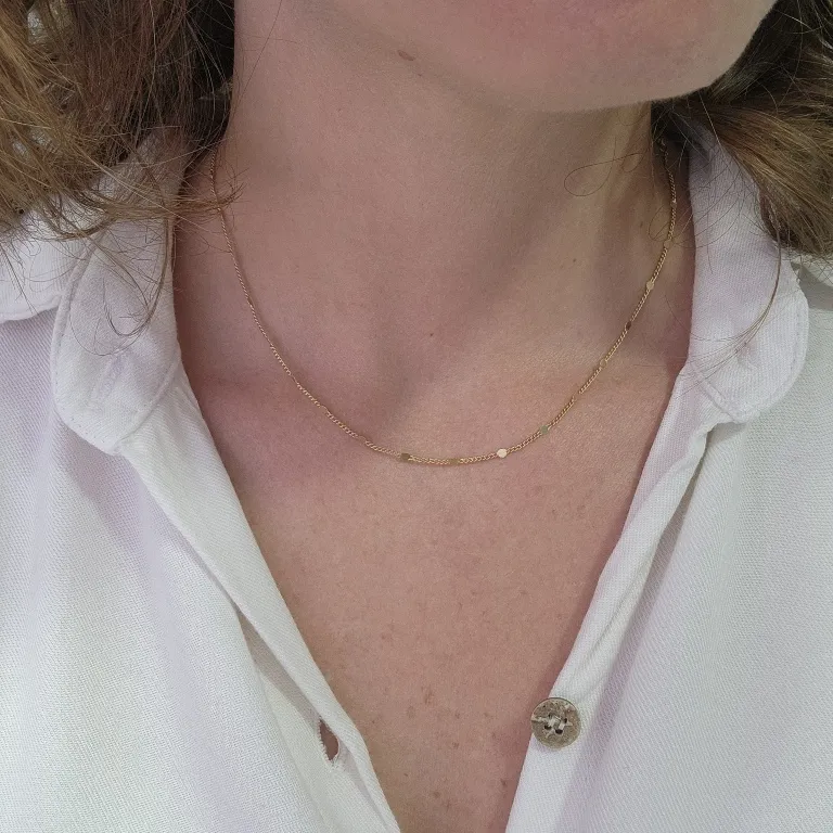 COLAR OURO GRUME DISCO MINI