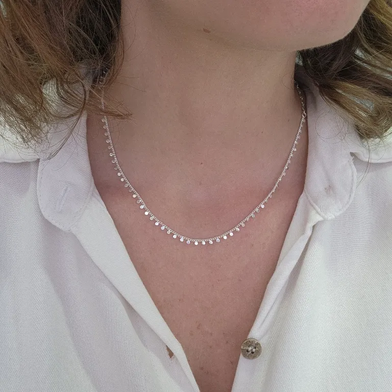 COLAR PRATA DISQUINHOS CHAP