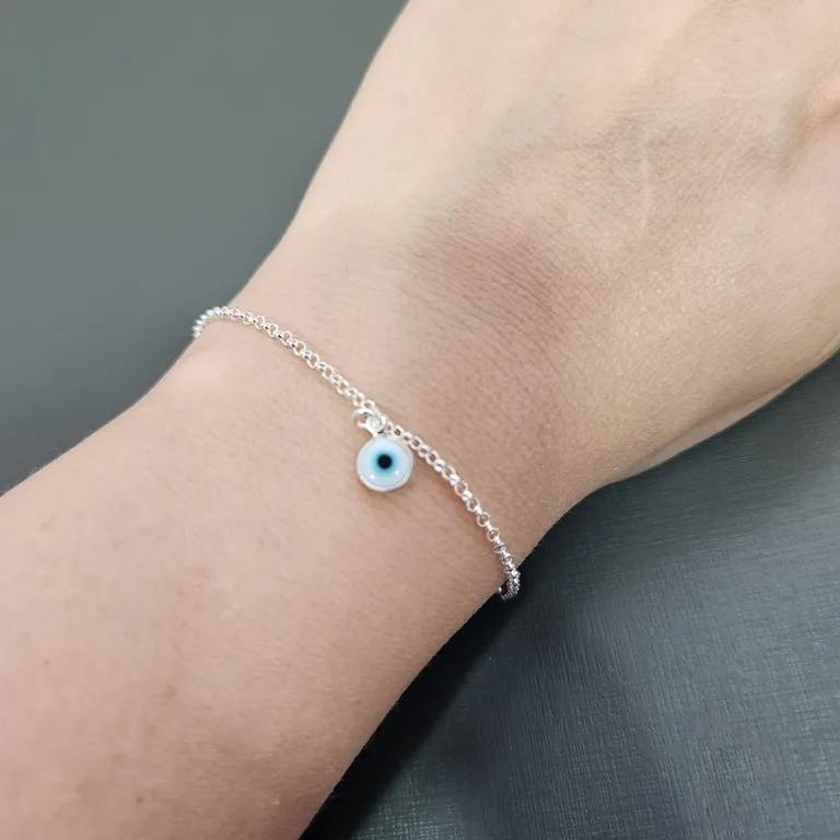PULSEIRA PRATA OLHO GREGO 1