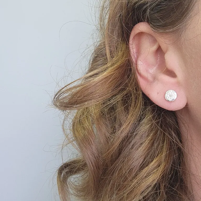 BRINCO PRATA FLOR ZIR P