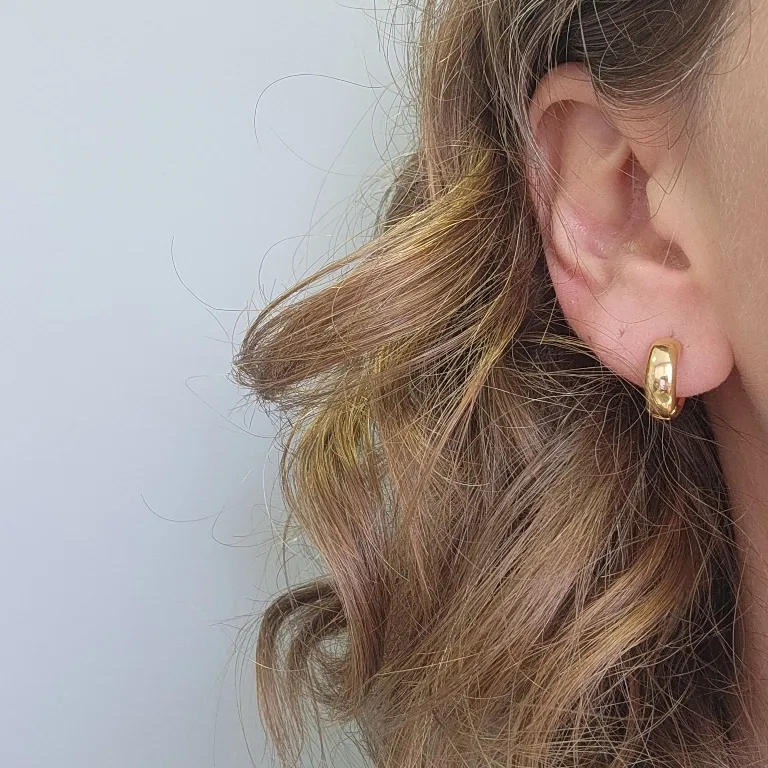 BRINCO ARGOLA OURO LISA