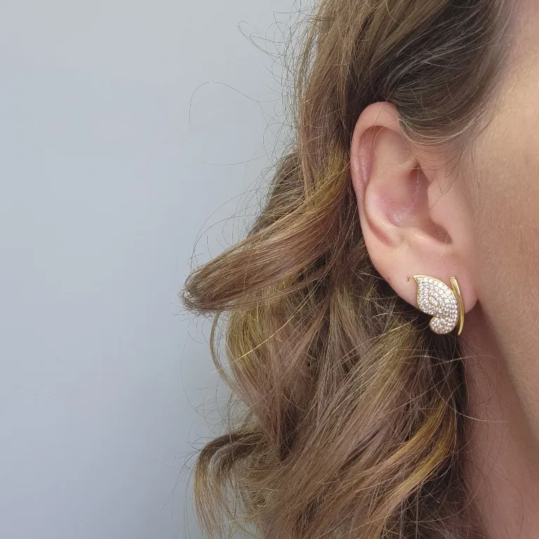 BRINCO OURO BORBOLETA Z