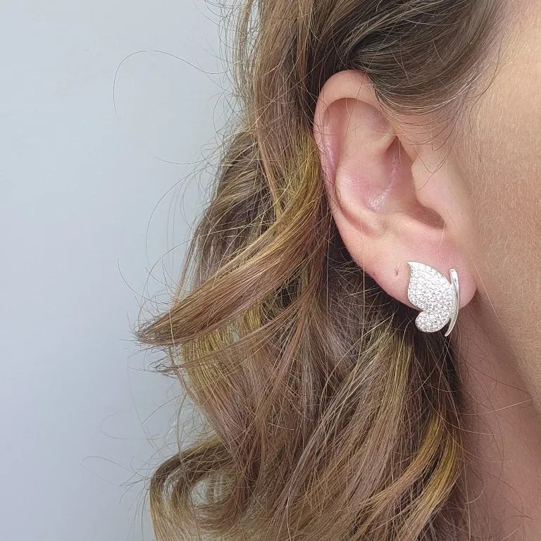 BRINCO PRATA BORBOLETA Z