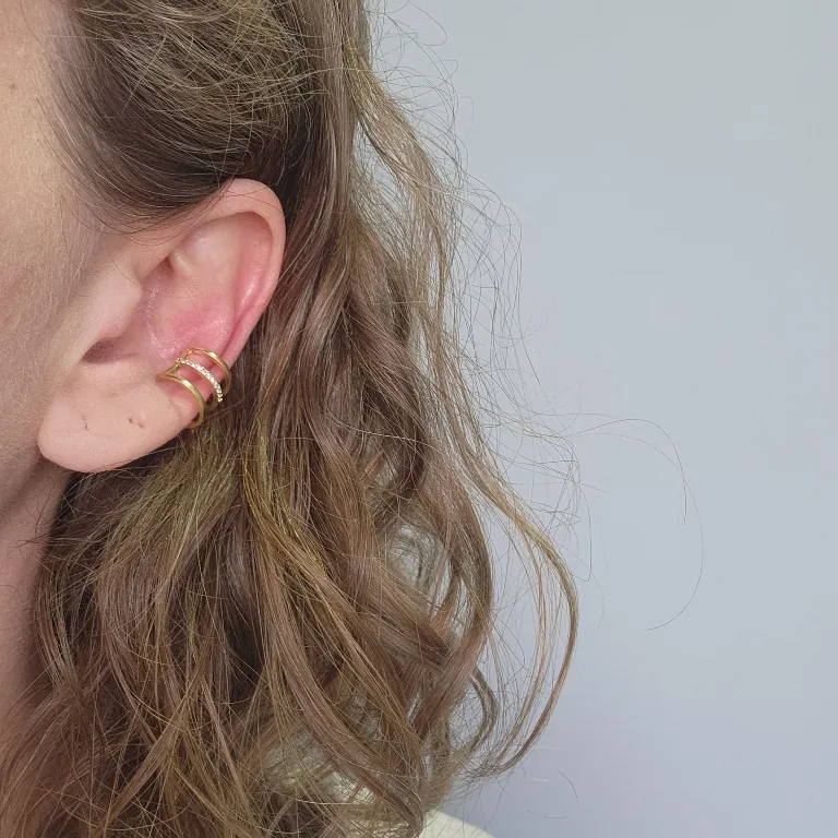 PIERCING FAKE OURO 3 FILAS