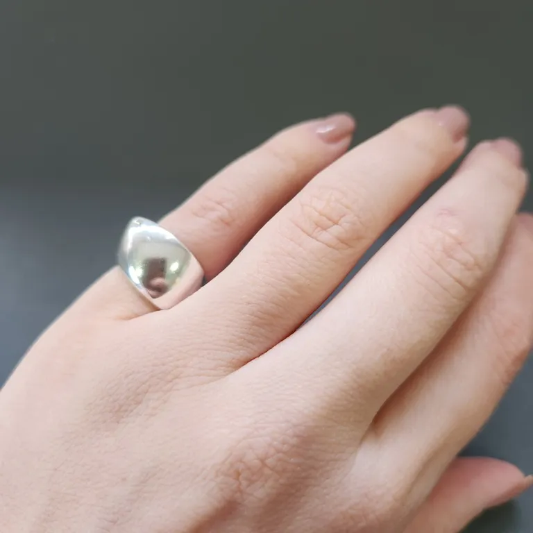 ANEL PRATA AJUSTÁVEL DEDINHO PLACA 1 ZIR