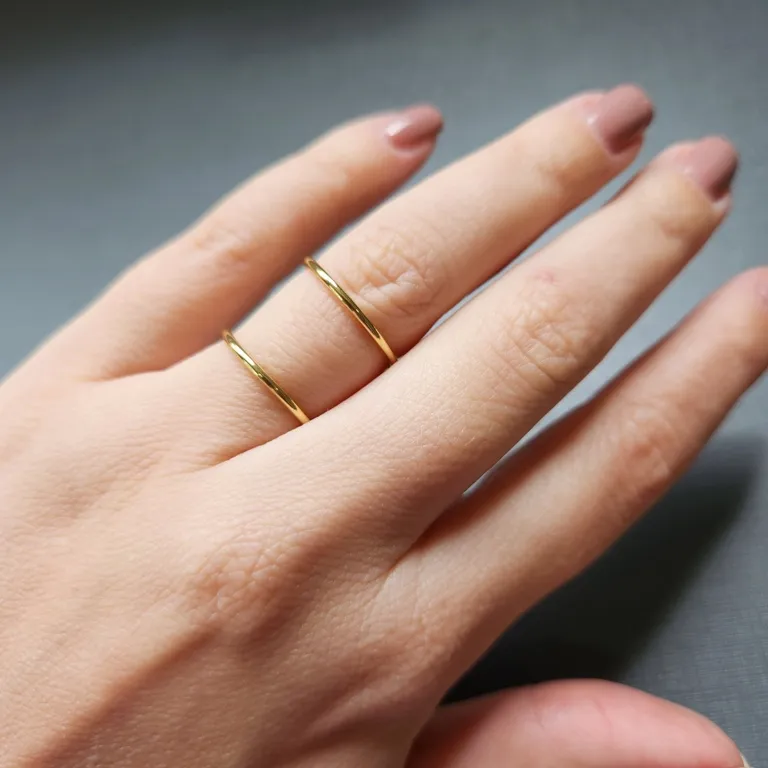 ANEL OURO AJUSTÁVEL DOIS FIOS