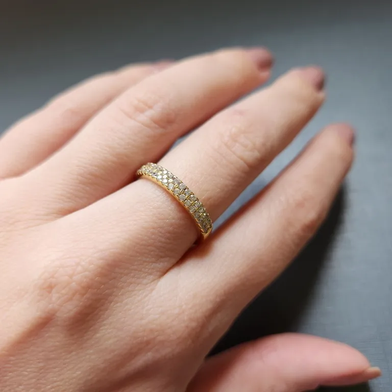 ANEL OURO APARADOR DUPLO Z