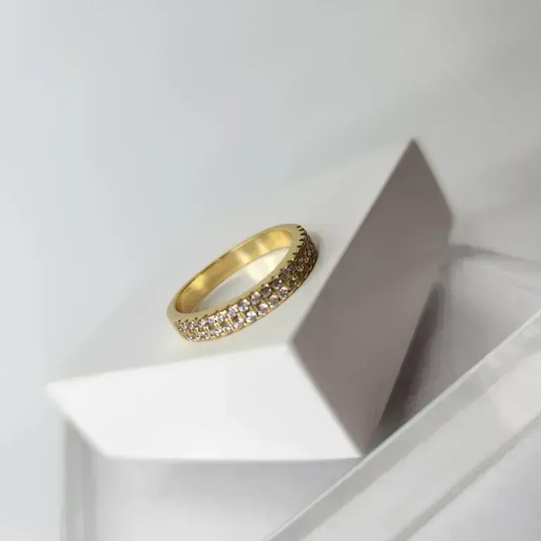 ANEL OURO APARADOR DUPLO Z