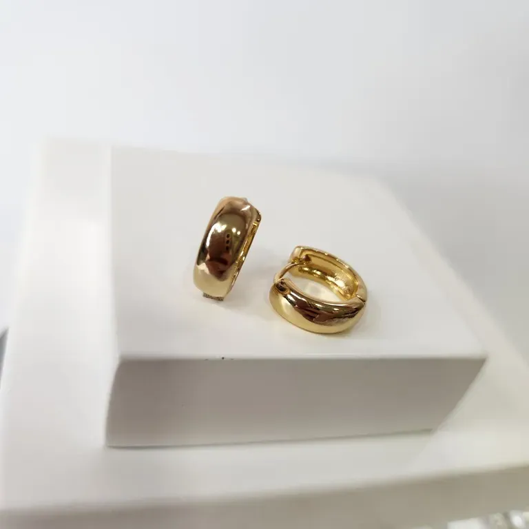 BRINCO ARGOLA OURO LISA