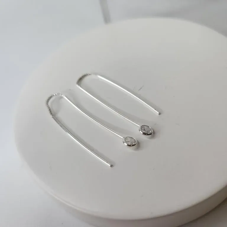 BRINCO PRATA DUAS PONTAS LUZ