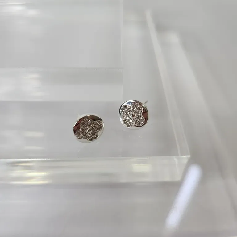 BRINCO PRATA FLOR ZIR M