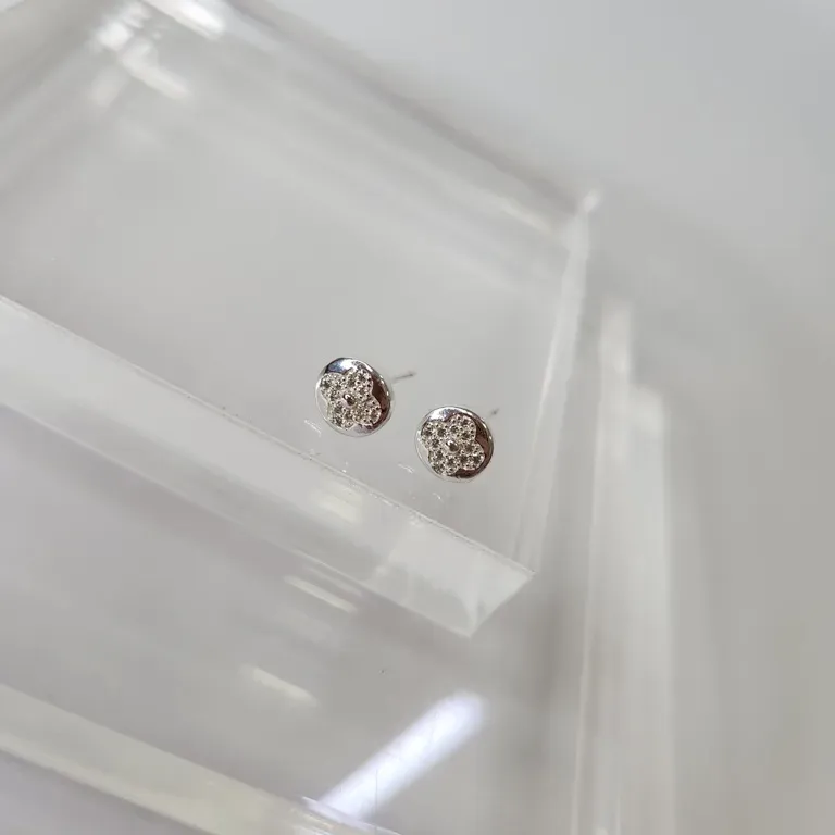 BRINCO PRATA FLOR ZIR P