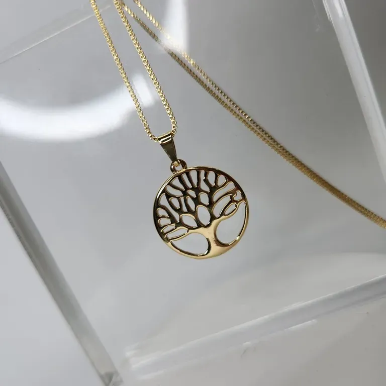 COLAR OURO ÁRVORE DA VIDA