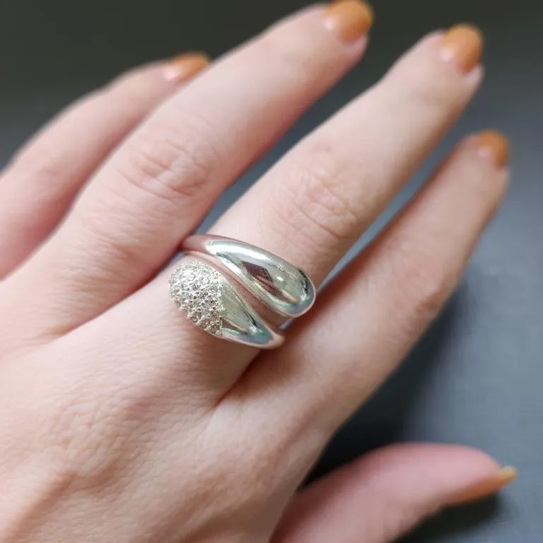 ANEL PRATA AJUSTAVEL PONTAS Z L