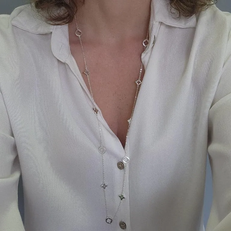 COLAR PRATA LONGO LOUIS DUAS VOLTAS