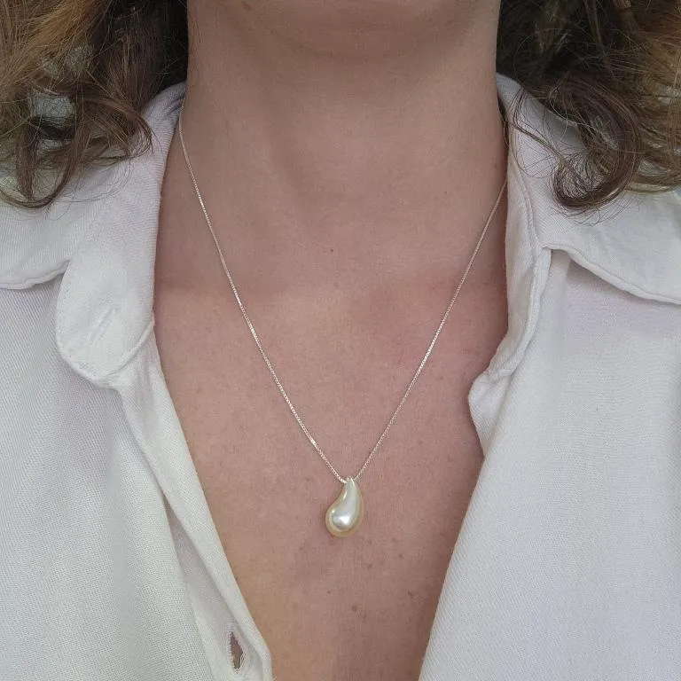 COLAR PRATA GOTA D ÁGUA