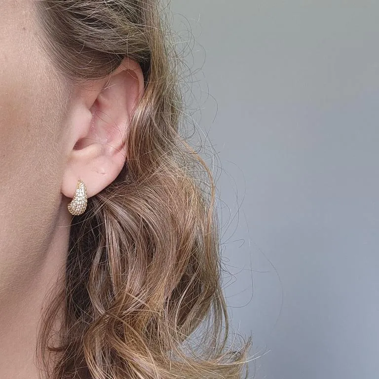 BRINCO OURO GOTA ZIRC M