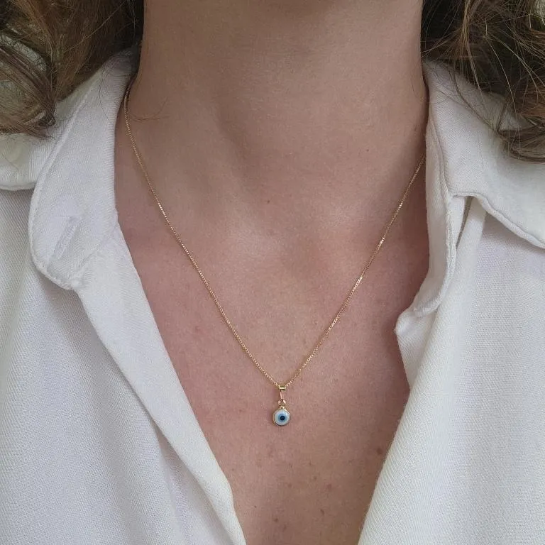 COLAR OURO OLHO GREGO P