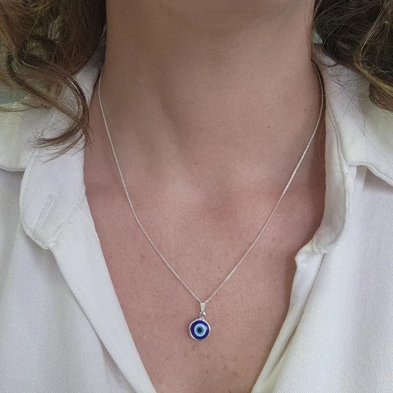COLAR PRATA OLHO GREGO G