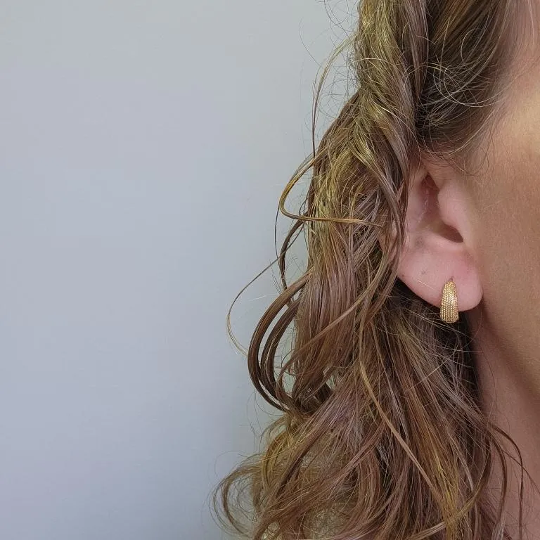 BRINCO OURO ARGOLA CRAQUELADA P