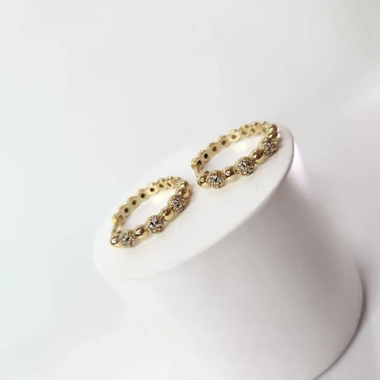 BRINCO OURO ARGOLA BOLINHAS L Z