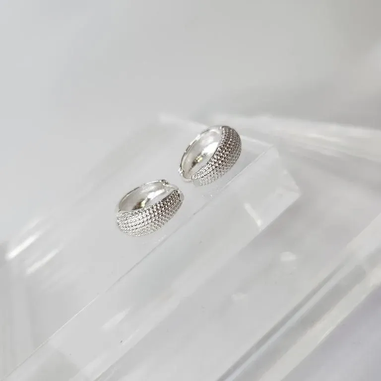 BRINCO PRATA ARGOLA CRAQUELADA G