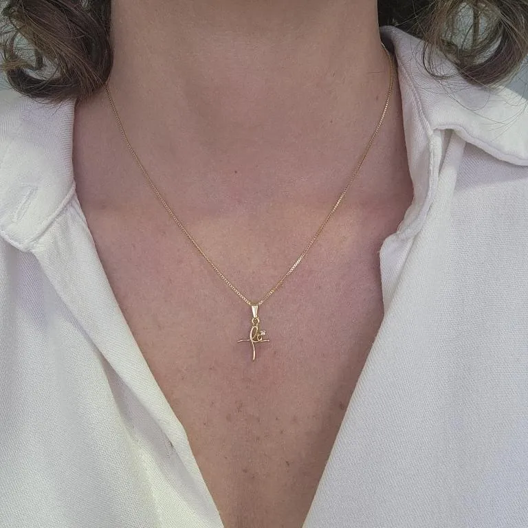 COLAR OURO CRUZ FÉ