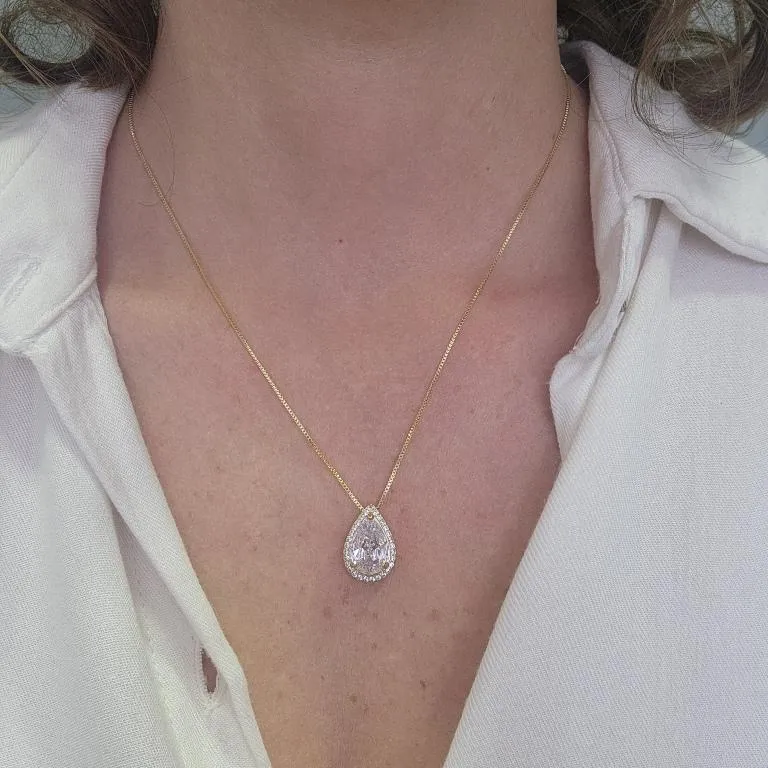 COLAR OURO GOTA LUXO