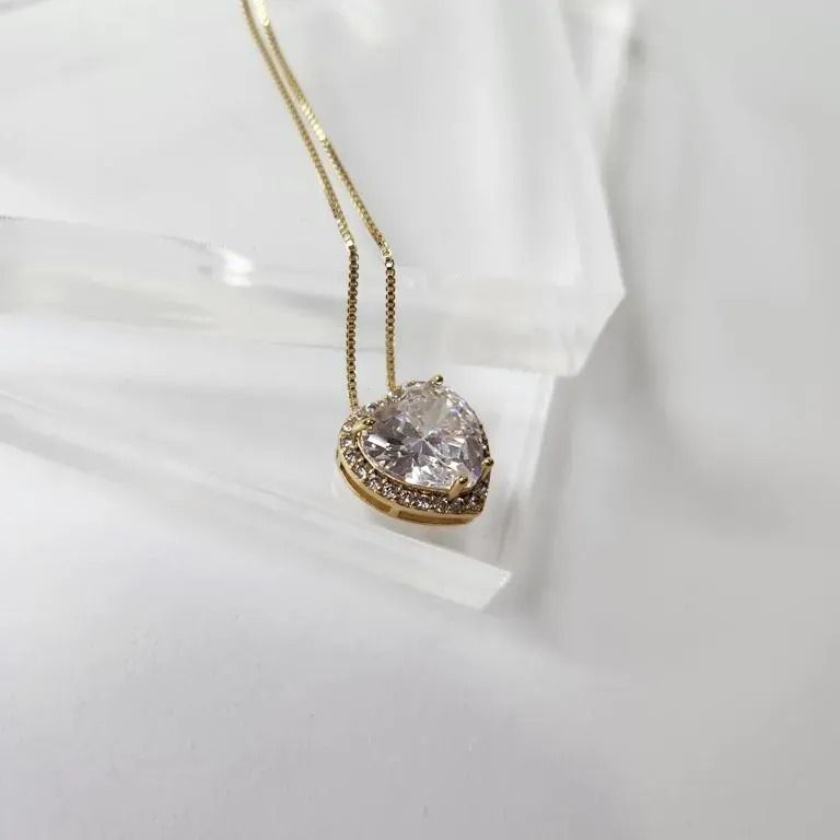 COLAR OURO CORAÇÃO LUXO