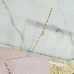 TORNOZELEIRA OURO BOLINHAS