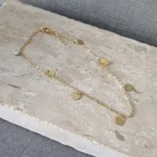 TORNOZELEIRA OURO MOEDAS	