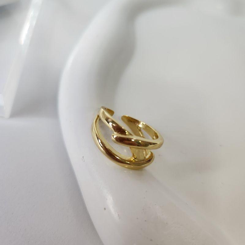 ANEL OURO AJUSTÁVEL ENTRELAÇADO