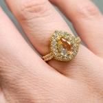 ANEL OURO GOTA MORGANITA