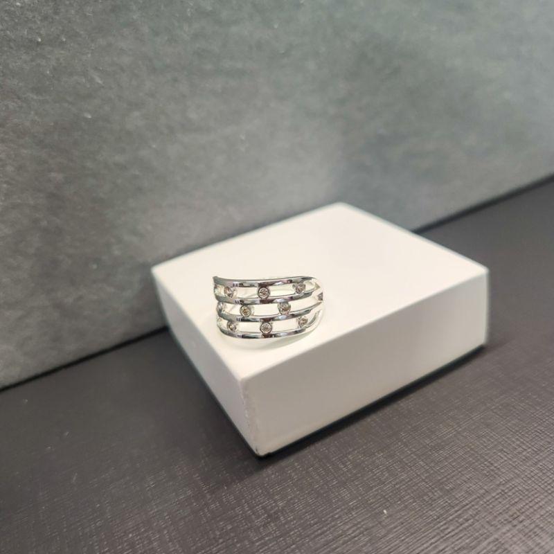 ANEL PRATA 3 FILAS BRANCA