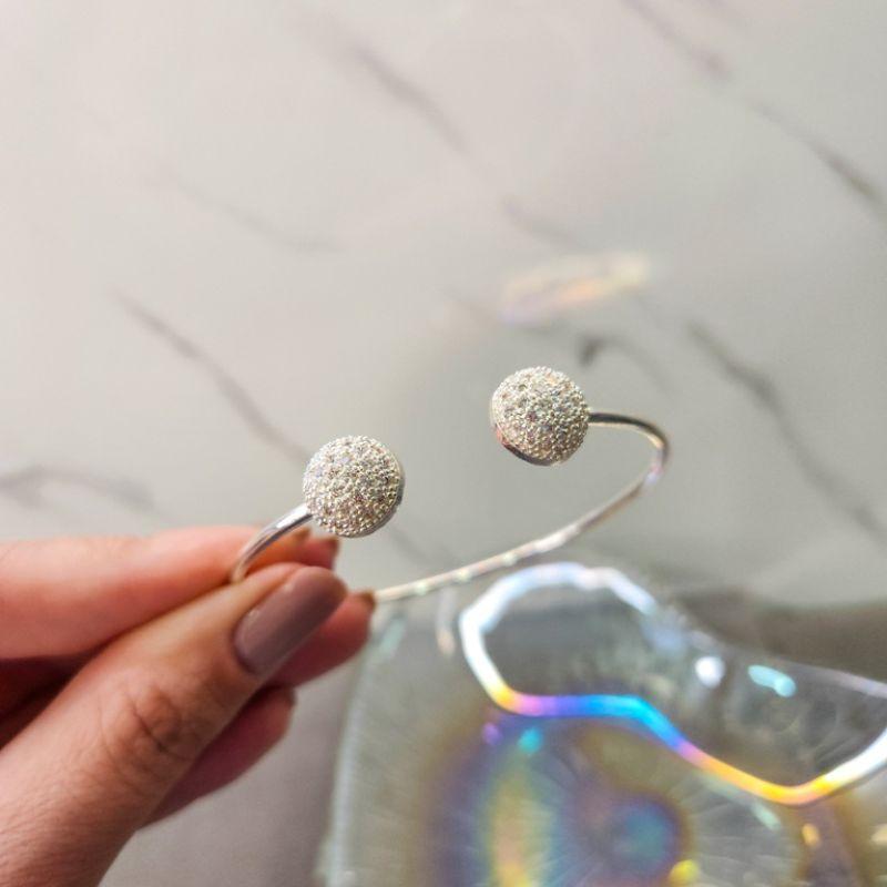 BRACELETE PRATA BOLAS ZIRC