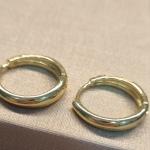 BRINCO ARGOLA OURO LISA GOTA G	