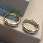 BRINCO ARGOLA OURO LISA GOTA  M	